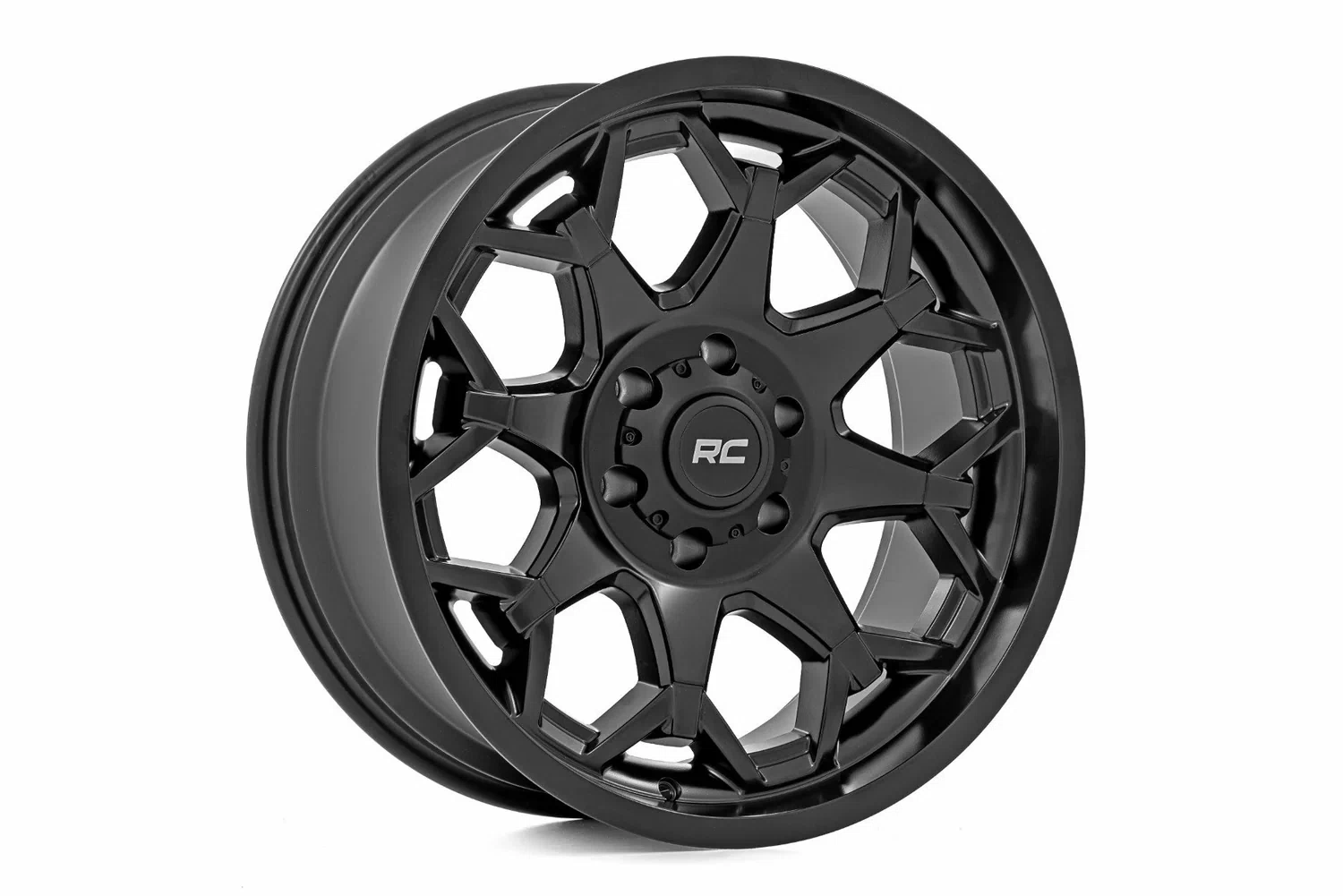 Rough Country 80 Series Wheel One-Piece Semi Gloss Black 20x9 8x6.5 0mm 80200910